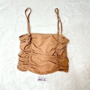 Hollister Tan Ruched Camisole Top